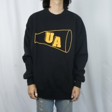画像2: 90's USA製 "UA" プリントスウェット BLACK XL (2)