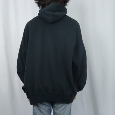 画像3: 90's RUSSELL ATHLETIC USA製 サイドライン ハーフジップスウェットフーディー BLACK XXL (3)
