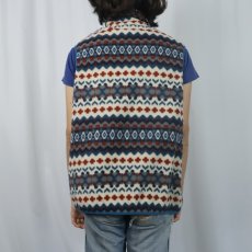 画像3: 2015AW Patagonia 総柄 シンチラスナップTベスト L (3)