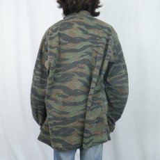 画像3: 90's U.S.ARMY タイガーストライプカモ柄  BDUジャケット XLARGE-LONG (3)