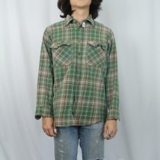 画像2: FIVEBROTHER チェック柄 ヘビーネルシャツ  (2)