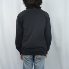 画像3: 80's USA製 "HOT HOT HOT" 唐辛子 発砲プリントラグランスウェット BLACK L (3)
