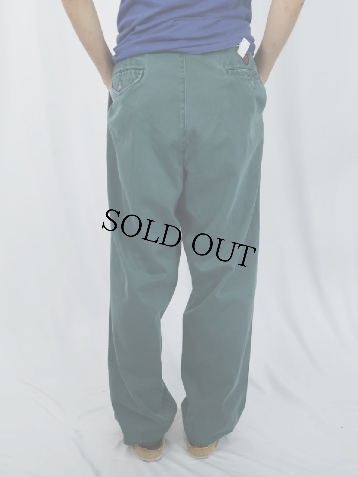 画像3: 90's POLO Ralph Lauren USA製 "THE CLASSIC GOLF PANT" 2タック チノトラウザーズ W33 (3)