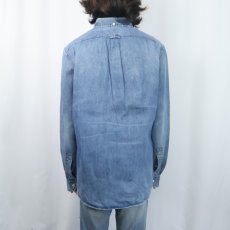 画像3: POLO Ralph Lauren "CLASSIC FIT" 3点留め デニムボタンダウンシャツ M (3)