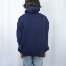 画像3: 90's RUSSELL ATHLETIC USA製 無地スウェットフーディー NAVY XL (3)