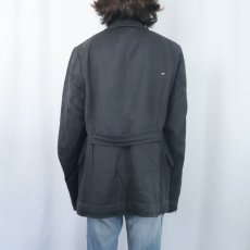画像3: VINTAGE チンスト付き コットンPコート BLACK (3)