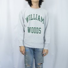 画像2: 80's Champion REVERSE WEAVE USA製 トリコタグ "WILLIAM WOODS" プリントスウェット M (2)