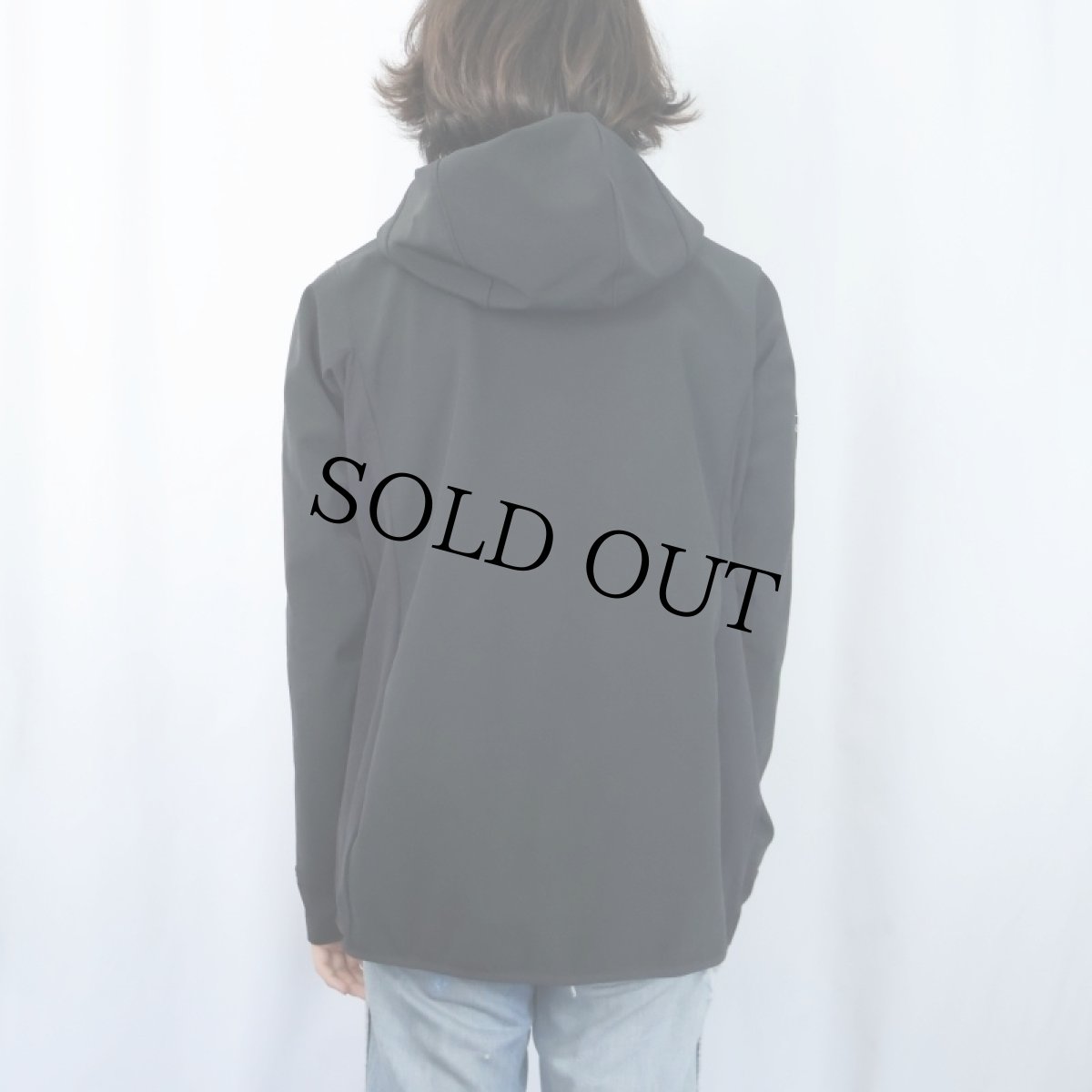 画像3: 2015AW Patagonia "DOUBLE BACK" ロゴ刺繍 アズハイブリッドフーディー BLACK L (3)
