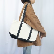 画像2: 90's L.L.Bean USA製 "BOAT AND TOTE" ロングハンドル キャンバストートバッグ MEDIUM (2)
