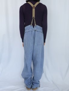 画像3: 40〜50's SWISS ARMY サスペンダー付き デニムオーバーパンツ W37 (3)