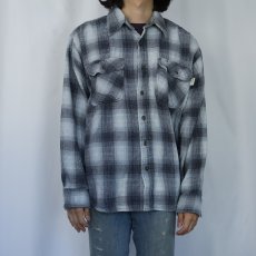 画像2: KILIMANJARO オンブレーチェック柄 ヘビーネルシャツ XL (2)