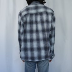 画像3: KILIMANJARO オンブレーチェック柄 ヘビーネルシャツ XL (3)