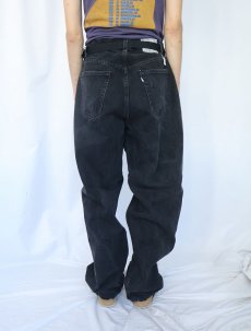 画像3: 90's Levi's SILBERTAB USA製 "LOOSE" ブラックデニムパンツ W36 (3)