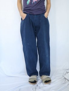 画像2: 90's Levi's SILBERTAB USA製 "BAGGY" 後染め カラーデニムパンツ W35 (2)