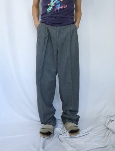 画像2: 80〜90's Burberrys' 2タック ウールスラックス W33 (2)