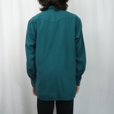画像3: 70's PENDLETON USA製 ウールウエスタンシャツ L (3)