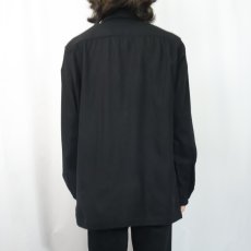 画像3: PENDLETON ポリエステル×コットン ジップシャツジャケット BLACK S (3)