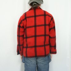 画像3: 60's Fox Knapp USA製 チェック柄 ウールシャツジャケット L (3)