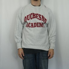 画像2: 90's Champion REVERSE WEAVE USA製 "DUCHESNE ACADEMY" プリントスウェット L (2)