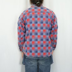 画像3: 80s 猫目ボタン チェック柄ヘビーネルシャツ SIZE16 1/2 (3)