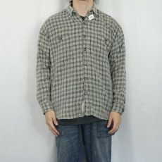 画像2: Direction concept チェック柄 コットンシャツ L (2)