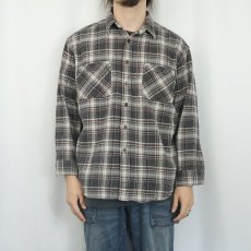 画像2: ST. JOHN'S BAY チェック柄 ヘビーネルシャツ XL (2)