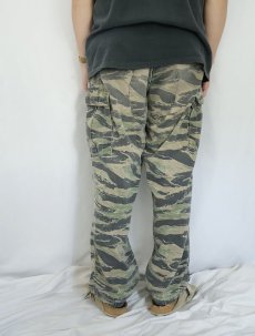 画像3: 80's U.S.ARMY タイガーストライプカモ柄 BDUカーゴパンツ LARGE-REGULAR (3)