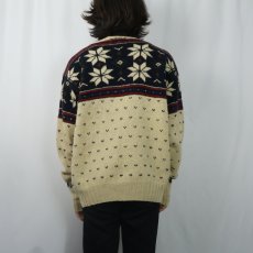 画像3: POLO Ralph Lauren "HAND KNIT" ノルディック柄 ウールニットセーター L (3)