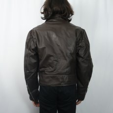 画像3: 60〜70's BEAU BREED USA製 ダブルライダースジャケット BROWN  (3)