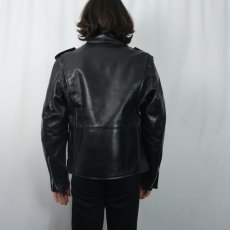 画像3: 60〜70's Brooks Leather Sportswear キルティングライナー ダブルライダースジャケット BLACK SIZE44 (3)