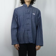 画像4: 70⁡〜80's L'Anti-Cher フレンチチャイナ コットンシャツジャケット/パンツ SETUP SIZE54 (4)