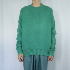 画像2: Ralph Lauren ロゴ刺繍 ピマコットンニットセーター XXL (2)
