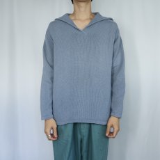 画像2: 2000's LANDS' END Vネック コットンニットセーター L (2)