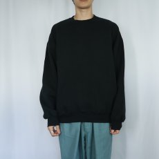 画像2: 90's RUSSELL ATHLETIC USA製 前V 無地スウェット BLACK XL (2)