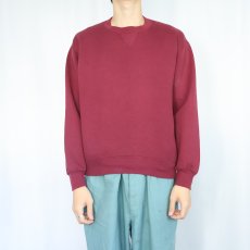 画像2: 90's RUSSELL ATHLETIC USA製 前V 無地スウェット L (2)