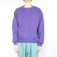 画像2: 90's RUSSELL ATHLETIC USA製 前V 無地スウェット L (2)