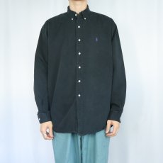画像2: Ralph Lauren "BLAKE" コットンボタンダウンシャツ BLACK L (2)
