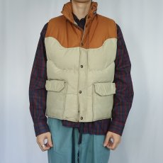 画像2: 70〜80's JANSPORT ウエスタンダウンベスト M (2)