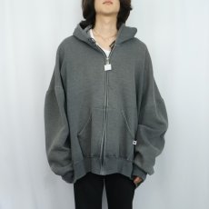 画像2: 90's RUSSELL ATHLETIC 無地スウェットジップパーカー (2)