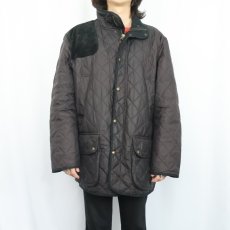 画像2: POLO Ralph Lauren ガンパッチ付き 中綿入り キルティングジャケット BLACK XL (2)