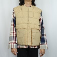 画像2: 70's 裏ボア 中綿入り キルティングベスト (2)