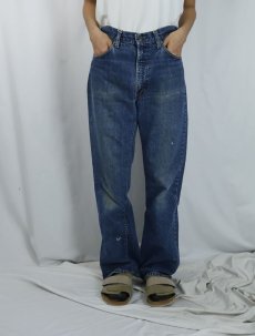 画像2: 60〜70's LEVI'S 646 BIGE ベルボトムデニムパンツ W33 (2)