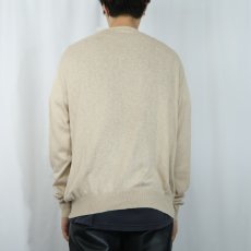 画像3: northern isles ダイヤ柄 シルク×レーヨンニットセーター XL (3)