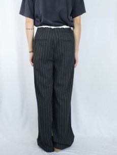 画像3: SCOOP ストライプ柄 レイヤードデザイン ポリエステル×レーヨンイージーパンツ GRAY SIZE10 (3)