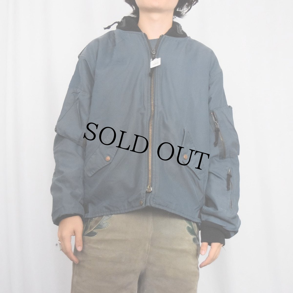 画像2: 90's ROYAL CANADIAN AIR FORCE フライトジャケット SIZE7344 (2)