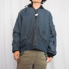 画像2: 90's ROYAL CANADIAN AIR FORCE フライトジャケット SIZE7344 (2)