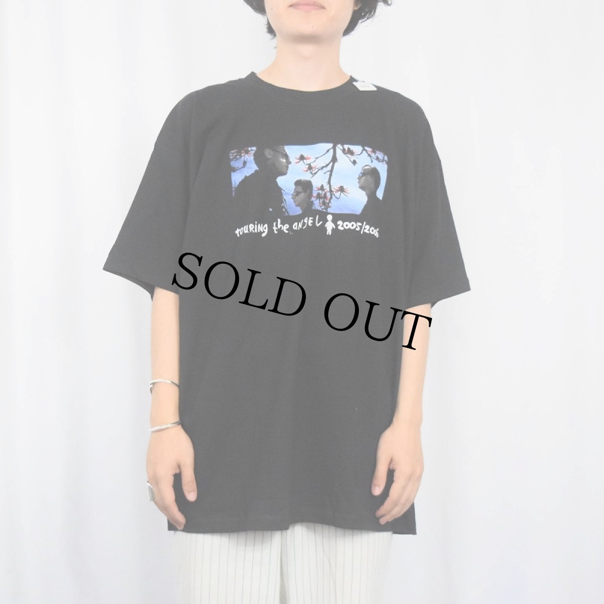 画像2: 2000's Depeche Mode "touring the angel 2005/2006" ロックバンドツアーTシャツ BLACK XL (2)