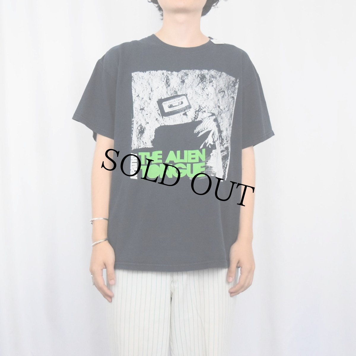 画像2: 2000's Apathy "THE ALIEN TONGUE" ヒップホッププリントTシャツ BLACK L (2)