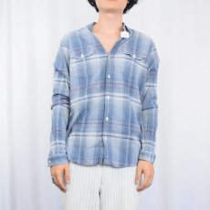 画像2: 2015SS Patagonia オンブレーチェック柄 "チリメン" コットンシャツ M (2)