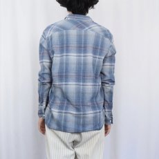 画像3: 2015SS Patagonia オンブレーチェック柄 "チリメン" コットンシャツ M (3)